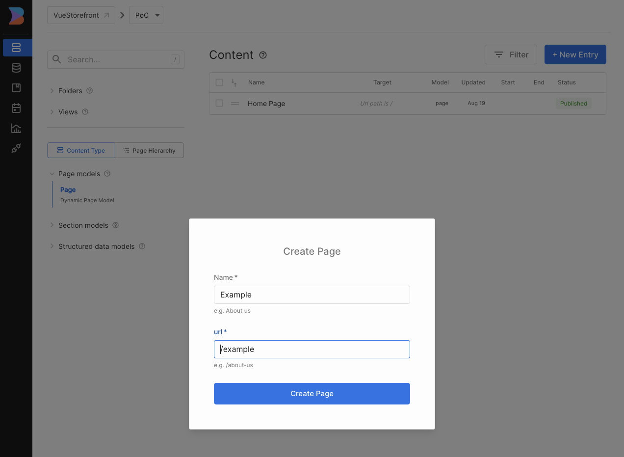 add page url
