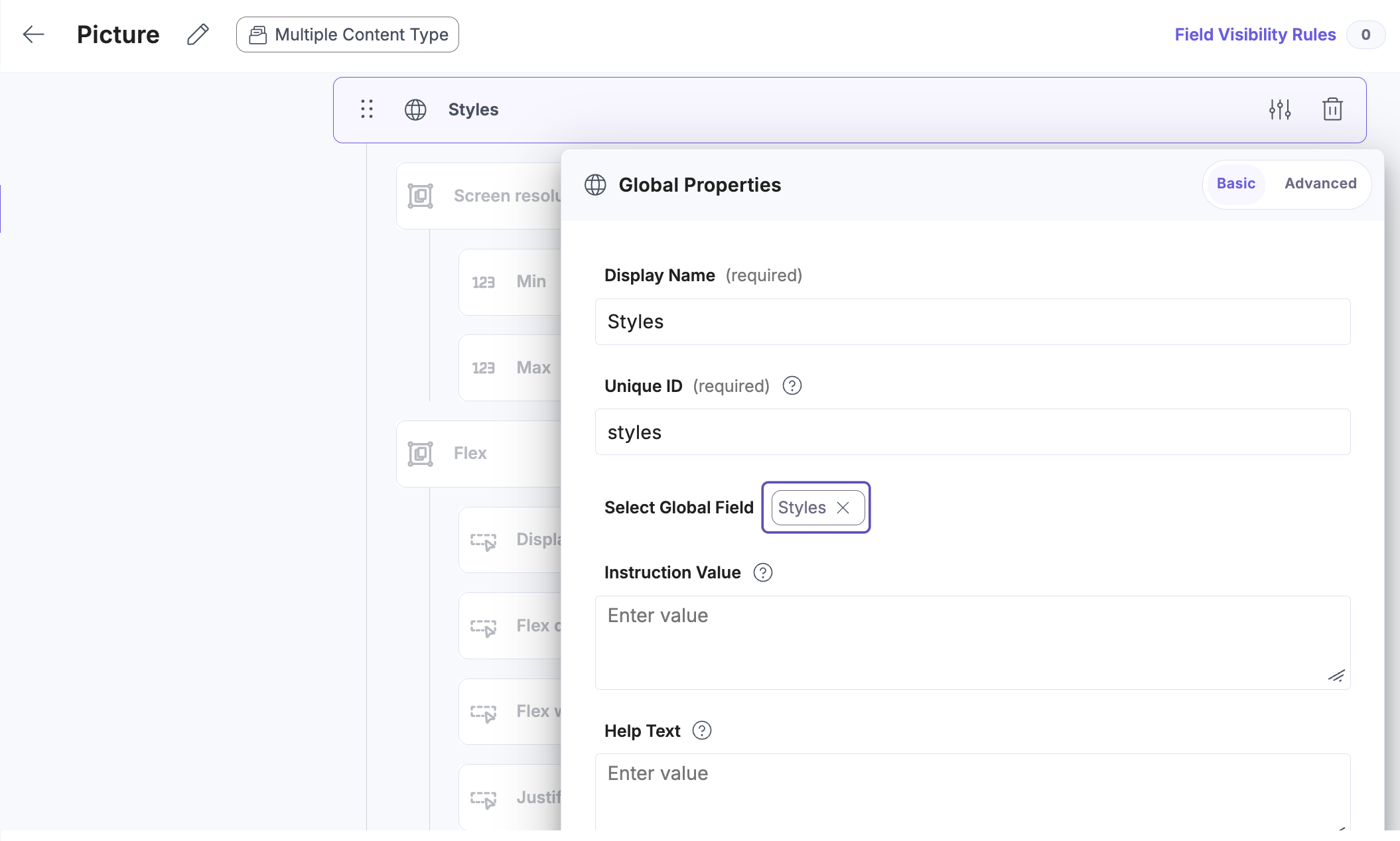 Add styles field