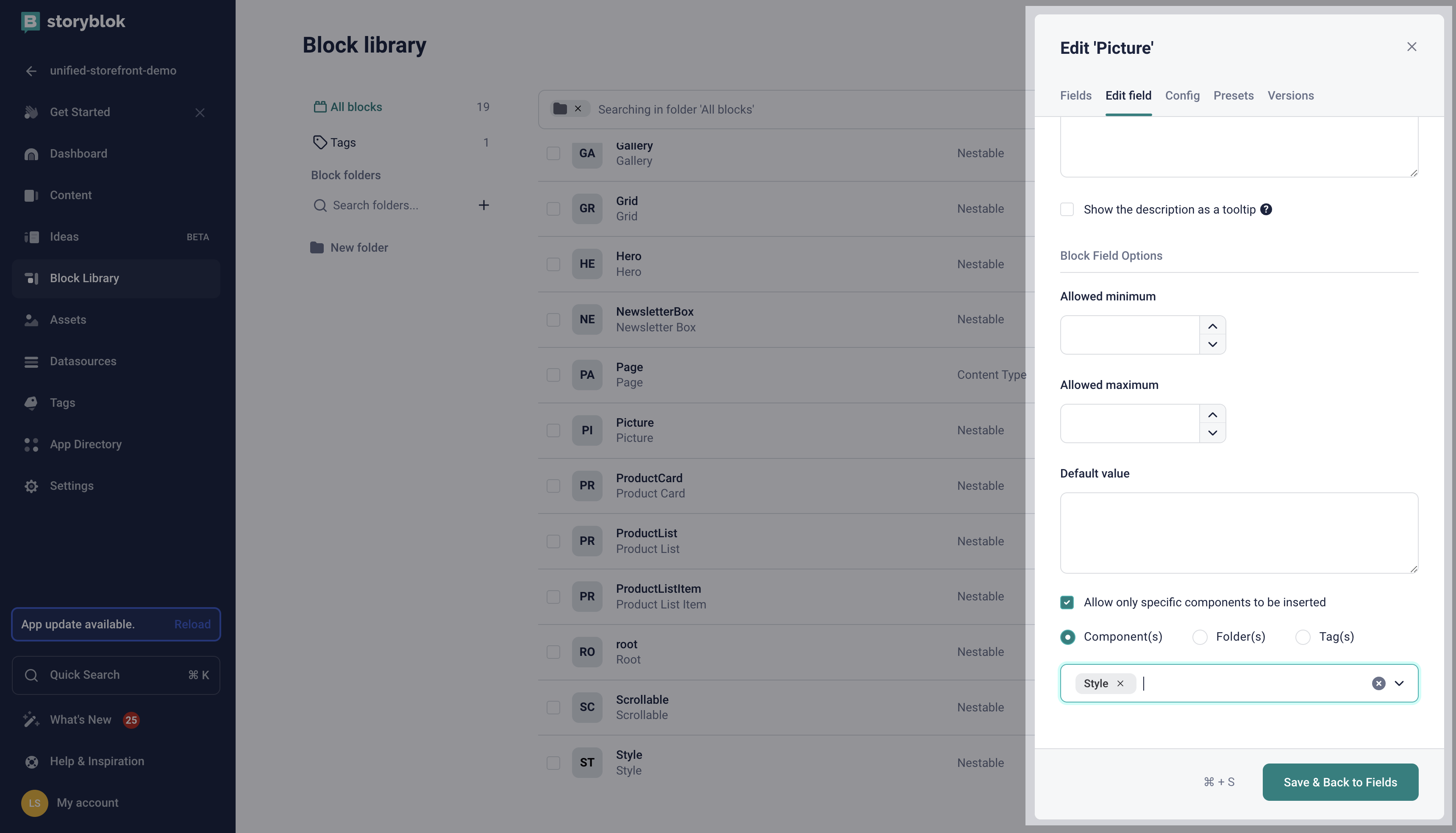 add styles field