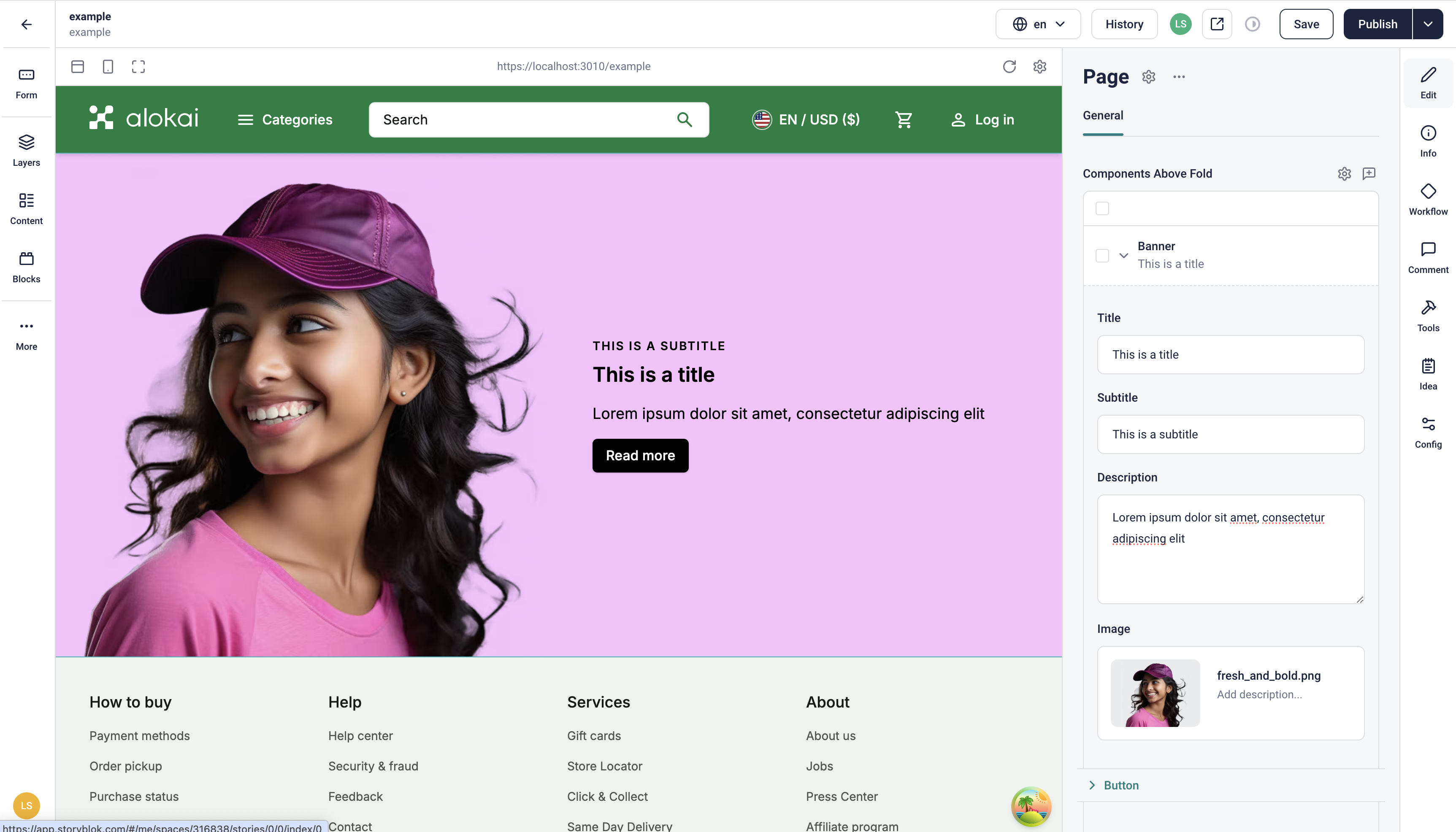 adding banner to story