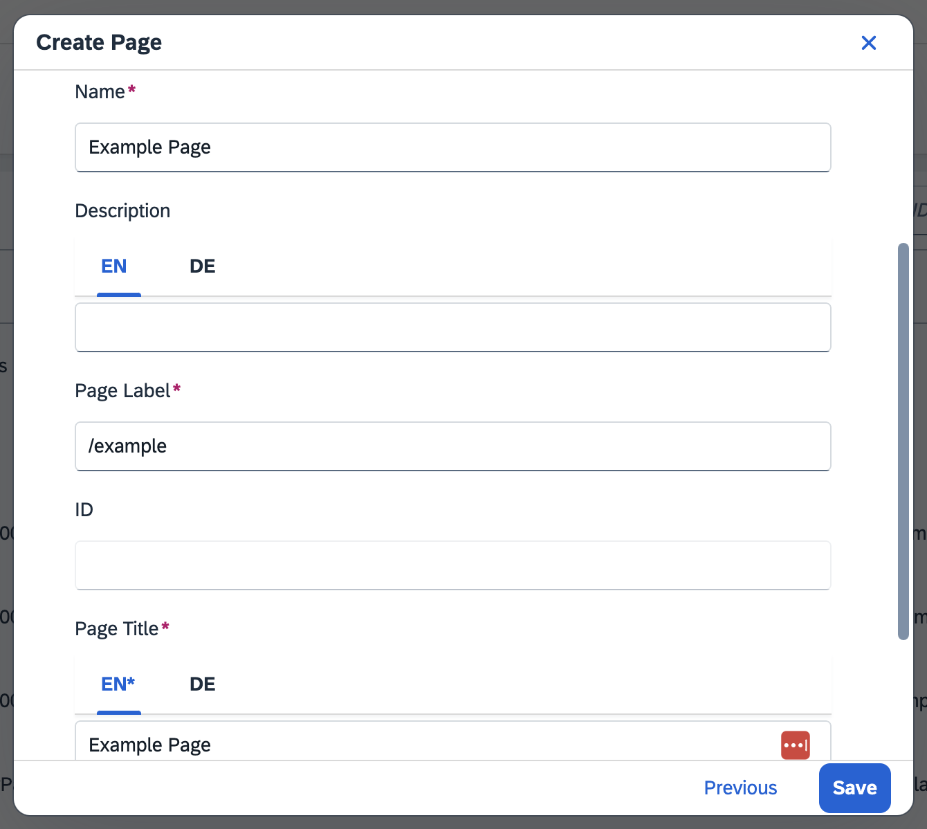 Set page path
