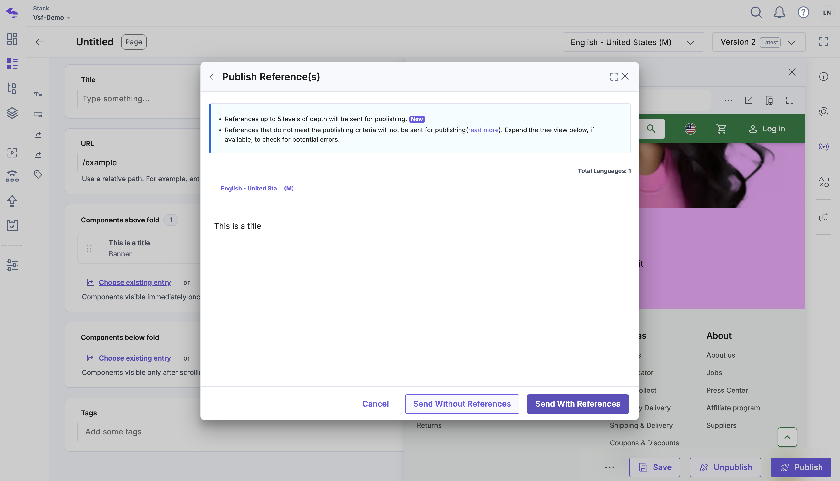publish page