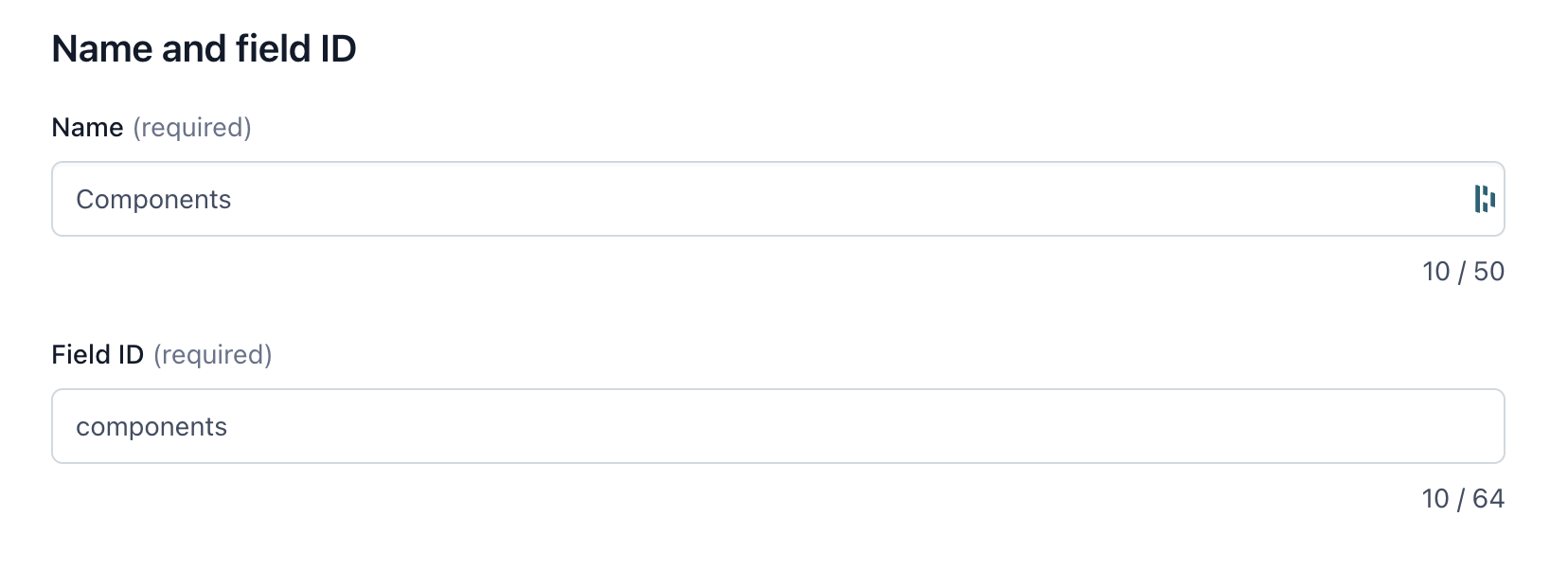 Content Type fields