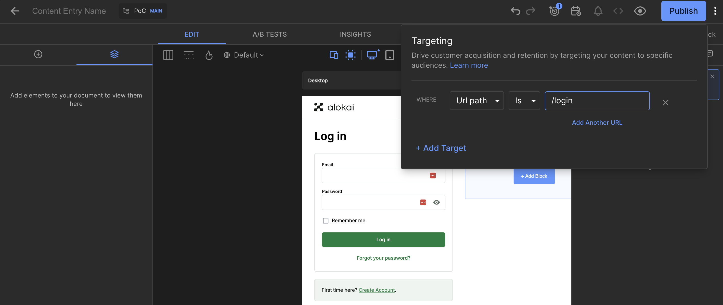 Setting the targeting