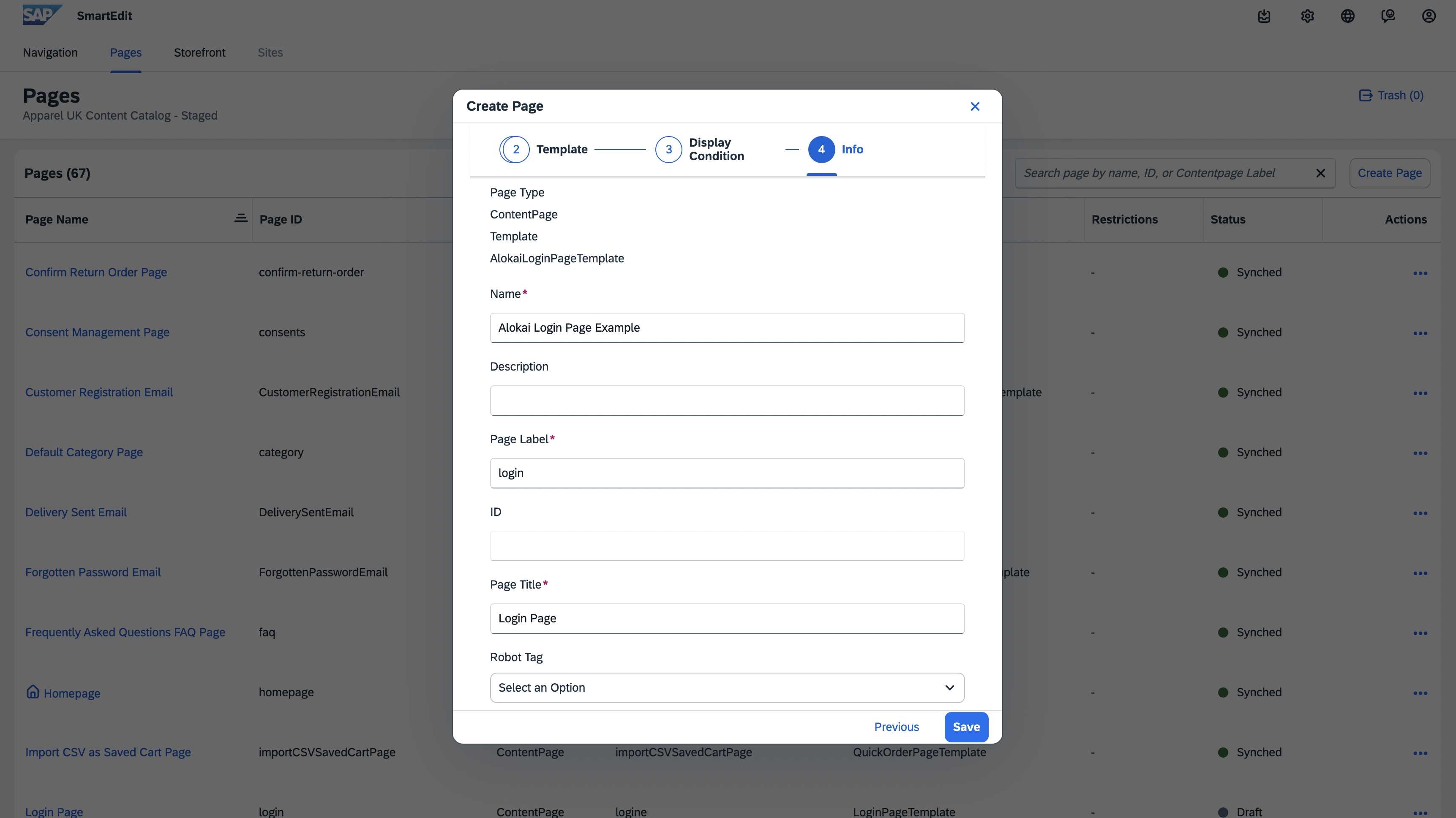 page info editor