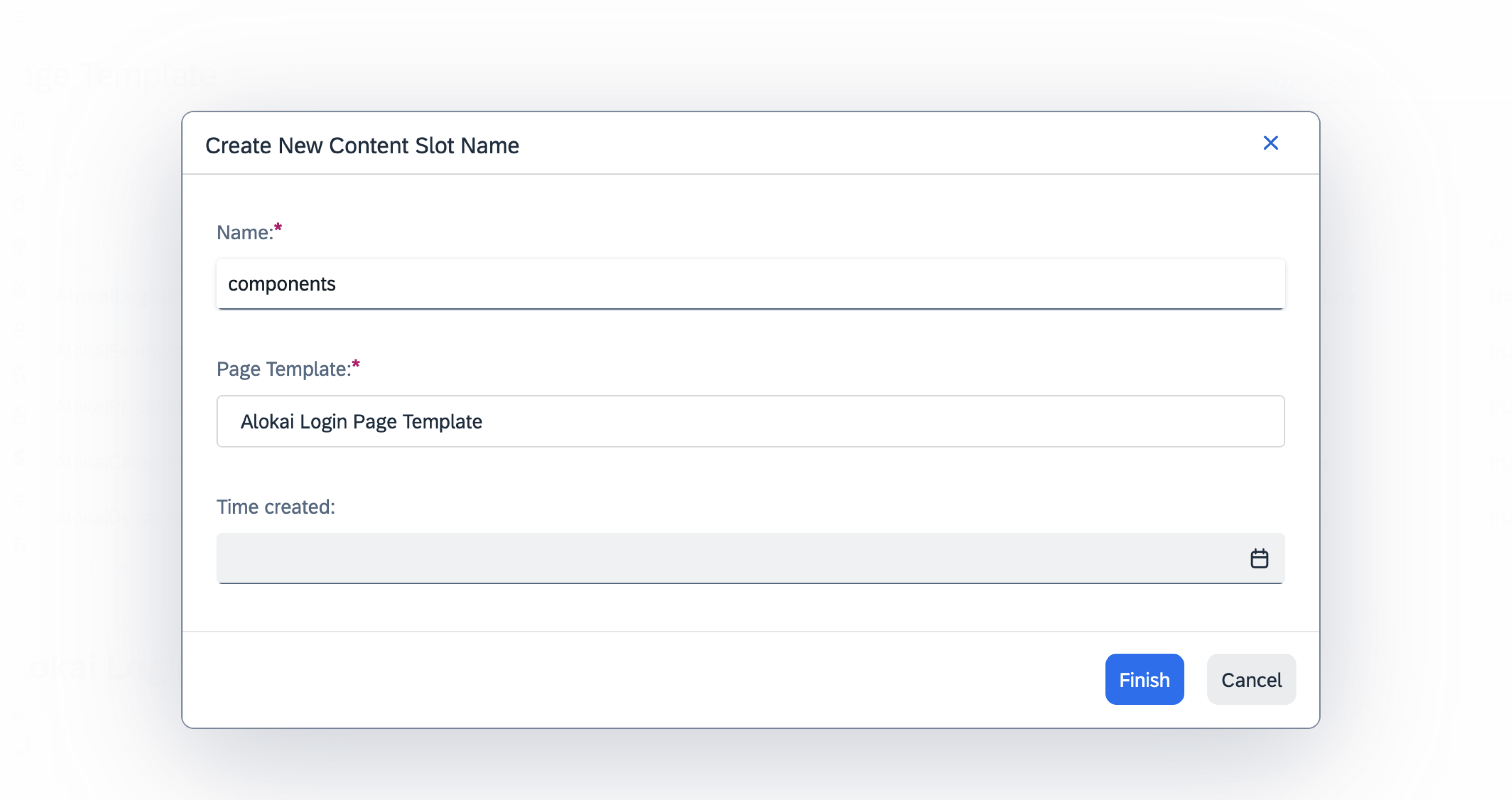 define page slots