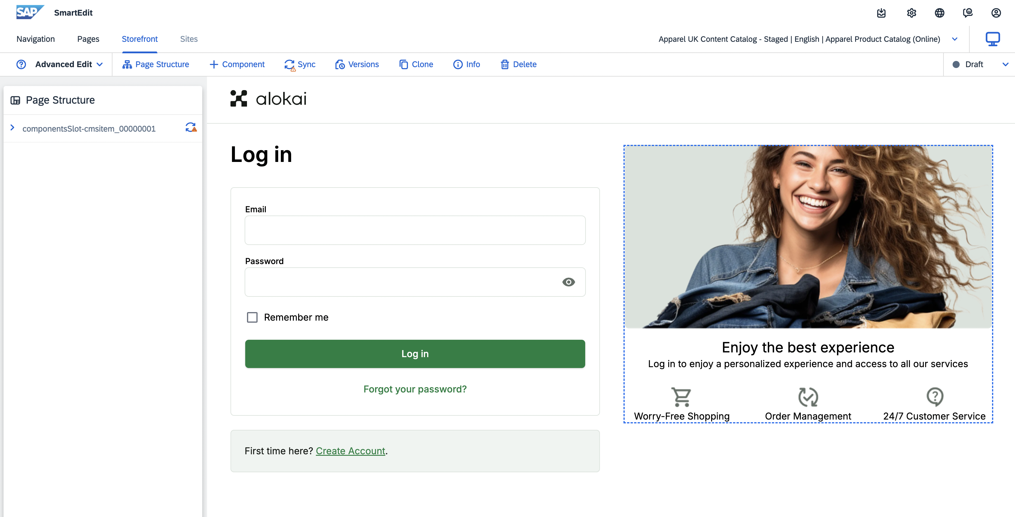 login page final result