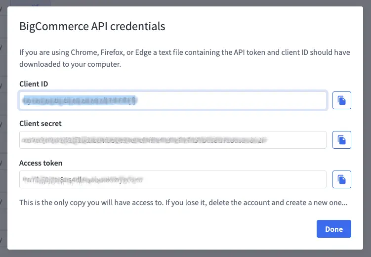 API Credentials