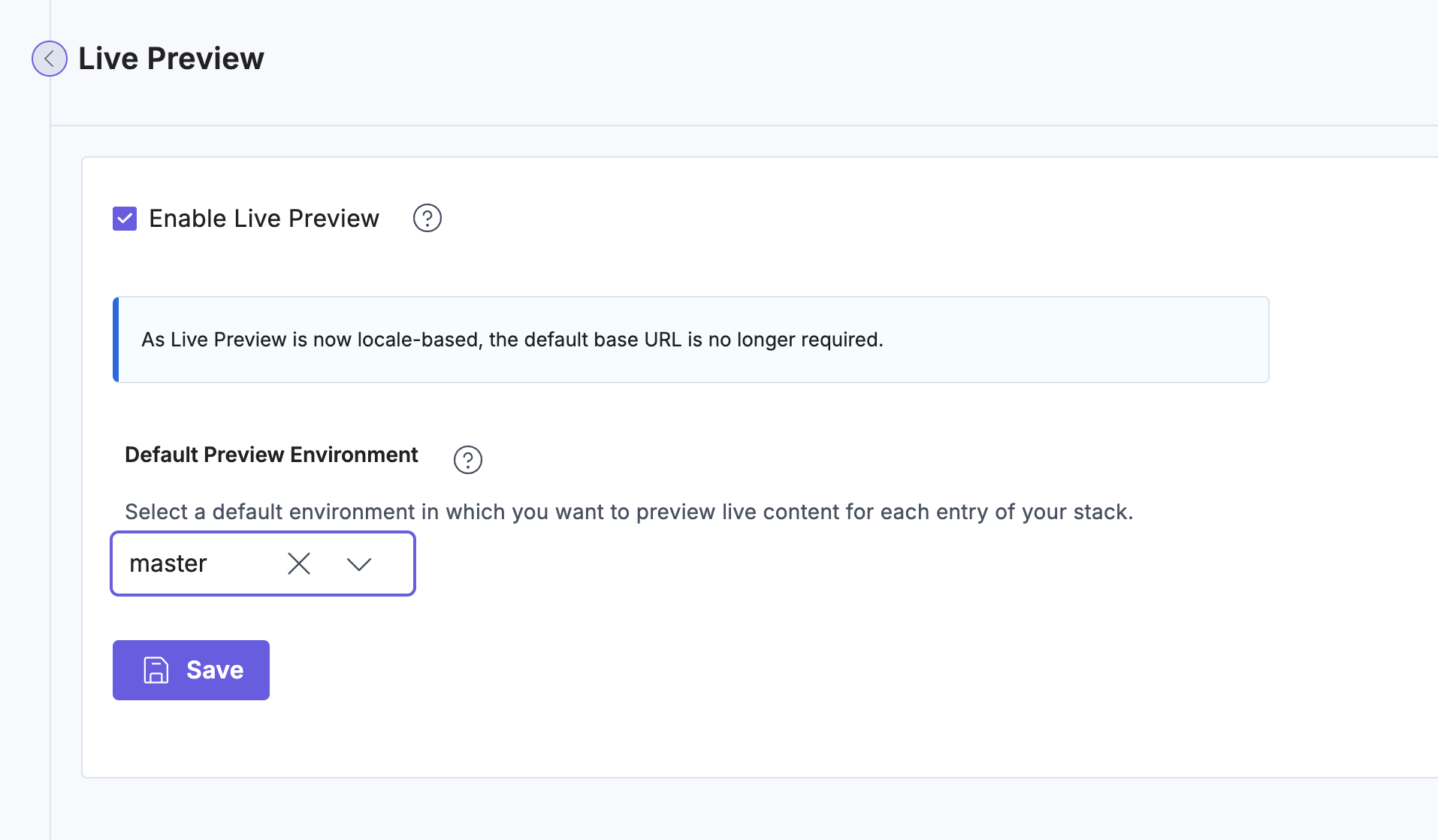 enable Contentstack Live Preview