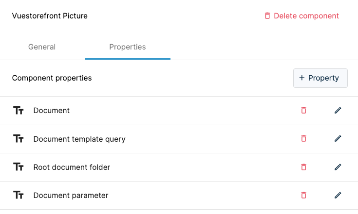 Final component properties