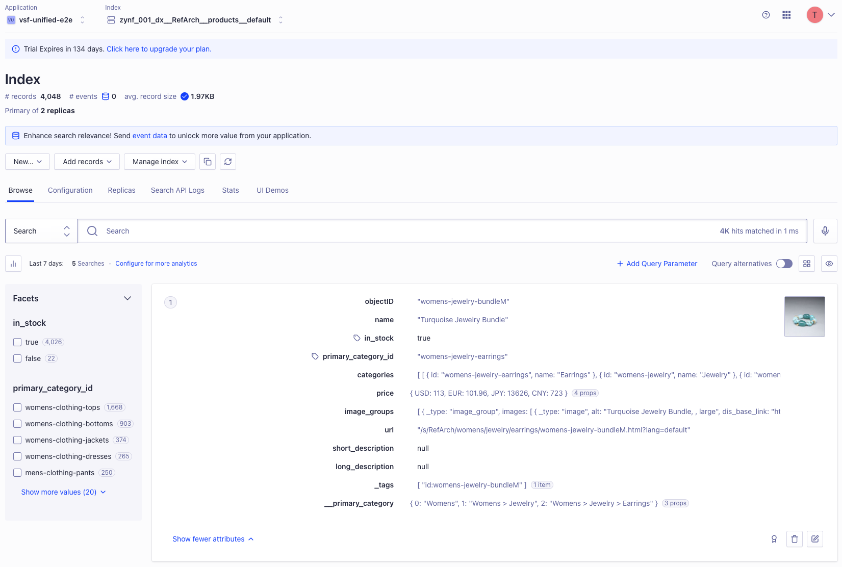 Algolia Setup for SFCC
